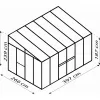 Skleník VITAVIA ATHENA 10200 sklo 3 mm + PC 10 mm stříbrný LG3836