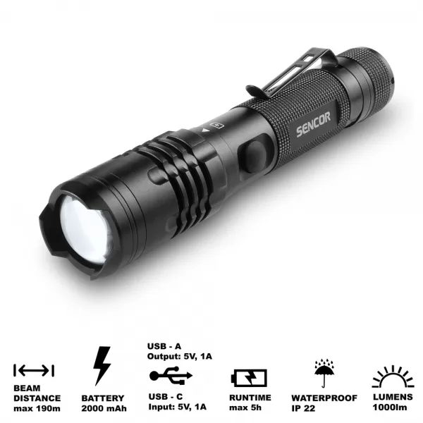 Svítilna outdoor taktická 10W PB SENCOR SLL 404