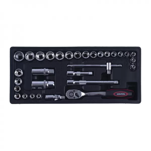 Montážní vozík na nářadí kovový vybavený 234dílů STAVTOOL PWT220B