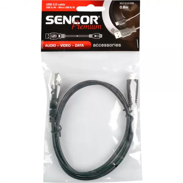 Micro-USB kabel USB A/M-Micro B SENCOR SCO 512-008