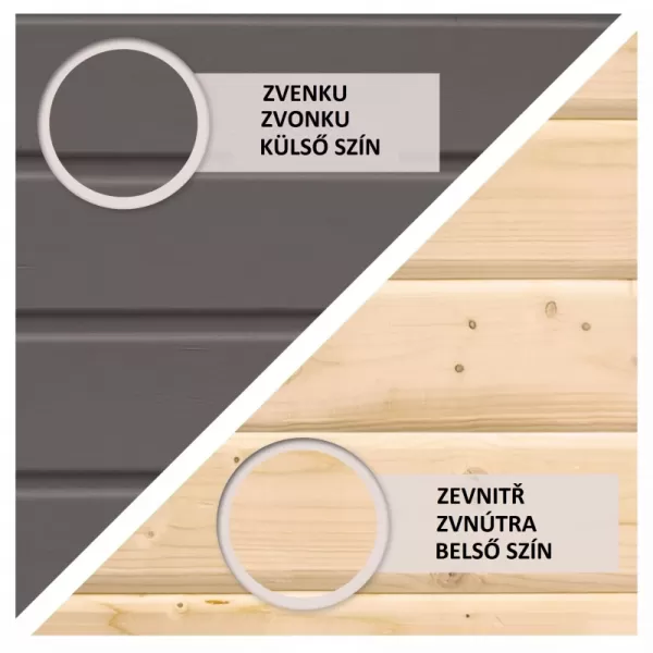 Dřevěný domek KARIBU RADEBURG 5 (33126) terragrau LG3952