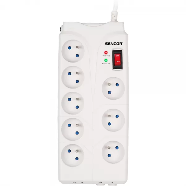 Přepěťová ochrana 8 zásuvka 1836J SENCOR SSP 850 50001679