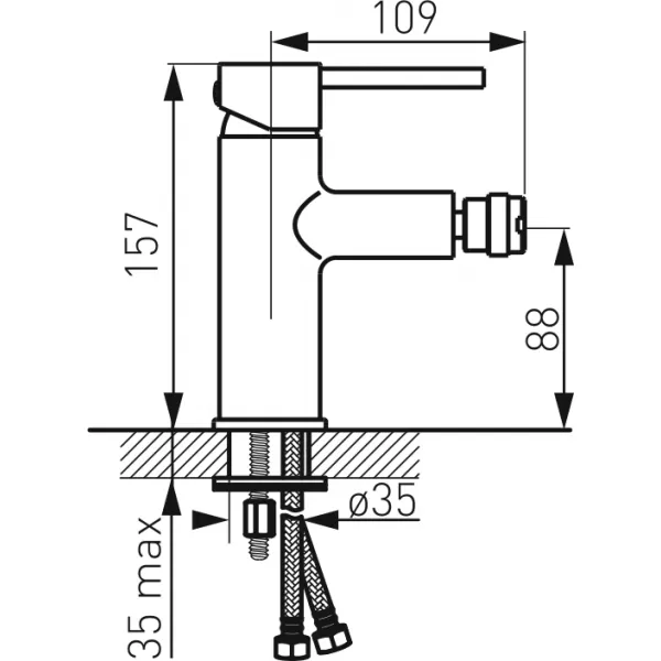 Stojánková bidetová baterie FIESTA Novaservis BFI6