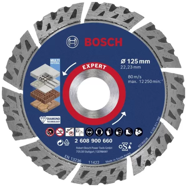 Diamantový řezný kotouč EXPERT MultiMaterial 125 × 22,23 × 2,2 × 12 mm Bosch 2608900660