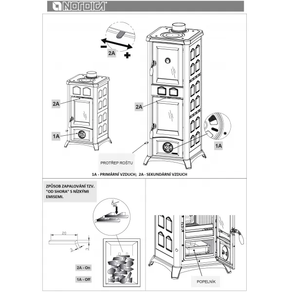 Kachlová kamna Nordica Gemma Petra