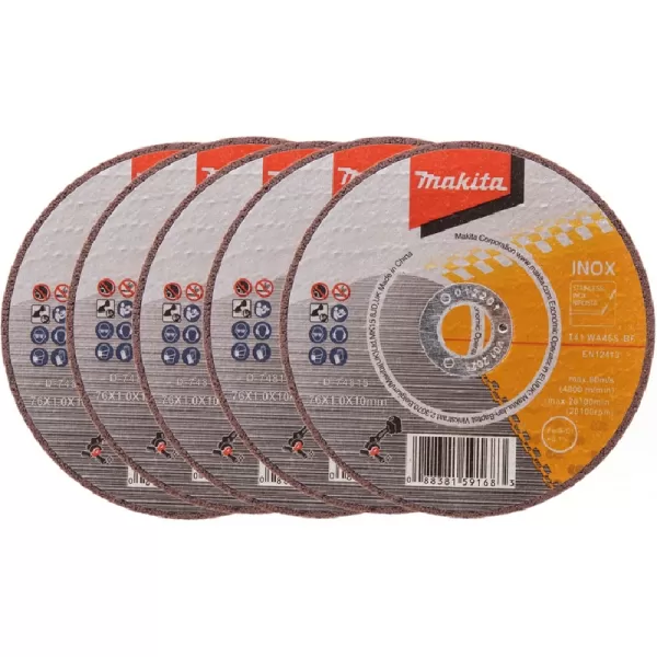 Kotouč řezný nerez 76x1,0x10mm pro DMC300, 5 ks Makita D-74815-5