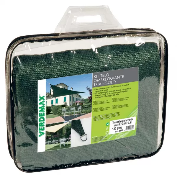 Stínící tkanina trojúhelník 3,6 m VERDEMAX Zelená 5880