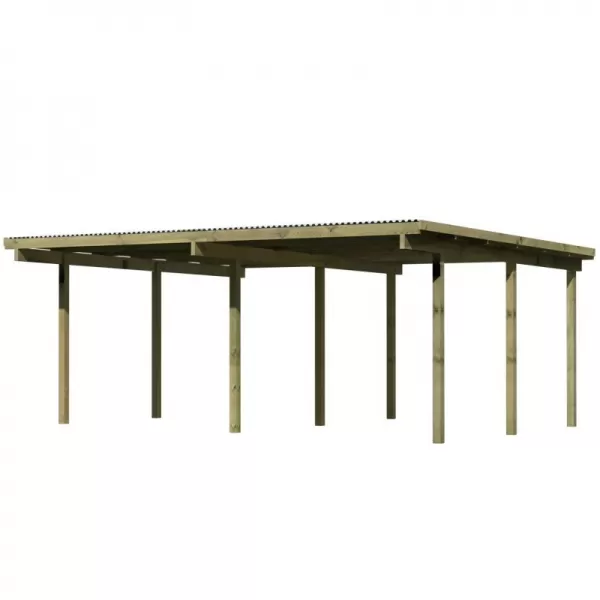 Dvojitý carport KARIBU ECO 1A 62035 LG1879