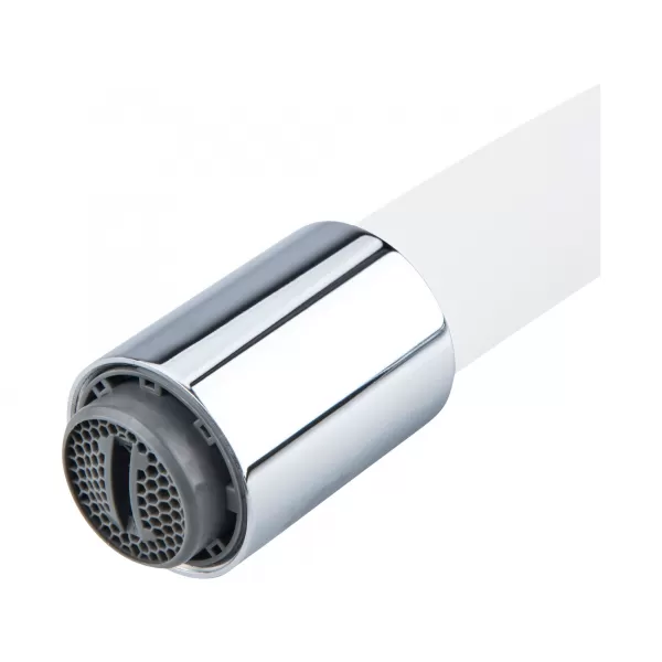 Umyvadlová stojánková baterie s flexibilním ramínkem, 35mm, bílá BALLETTO 81122