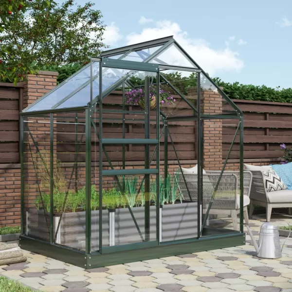 Skleník VITAVIA VENUS 2500 čiré sklo 3 mm zelený LG1030