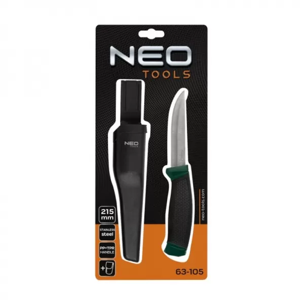 Nůž čepel 9,5cm, ocel nerez 3Cr13, pouzdro, NEO tools