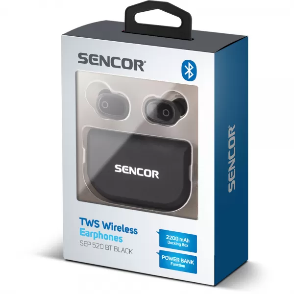 Sluchátka s PWB SENCOR SEP 520BT BK TWS