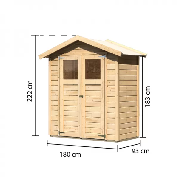 Dřevěný domek KARIBU DAHME 0 (45278) natur LG3069