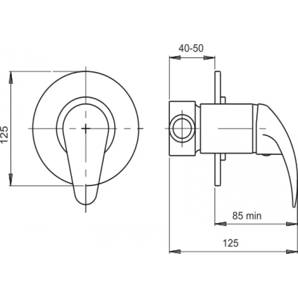 Sprchová baterie podomítková Metalia 55 chrom Novaservis 55050,0