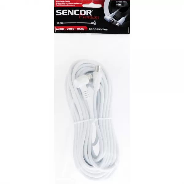 Anténní koaxiální kabel M-F 90° SENCOR SAV 169-100W