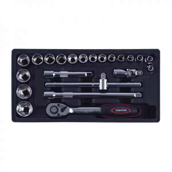 Montážní vozík na nářadí kovový vybavený 234dílů STAVTOOL PWT220B