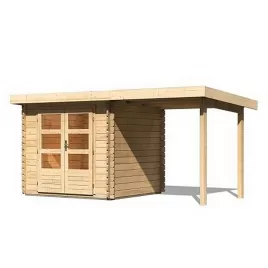 Dřevěný domek KARIBU BASTRUP 2 + přístavek 200 cm (73290) natur LG2806