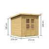Dřevěný domek KARIBU MERSEBURG 4 (68154) natur LG1746