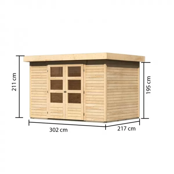 Dřevěný domek KARIBU ASKOLA 4 (73061) natur LG1708