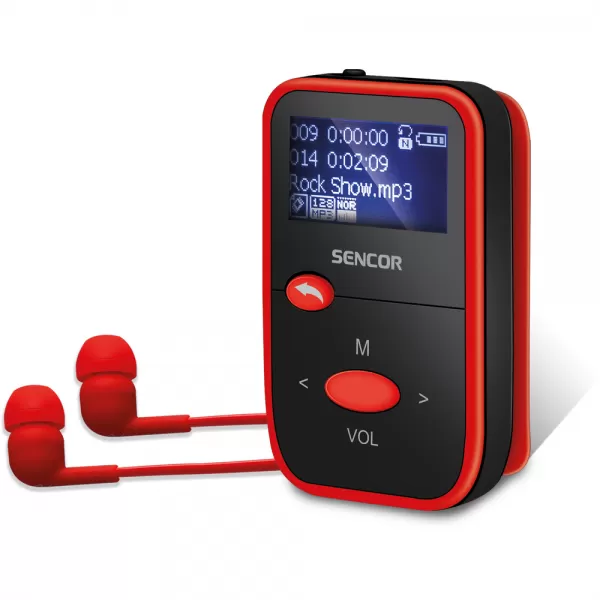 MP3 přehrávač SENCOR 8GB SFP 4408 RD