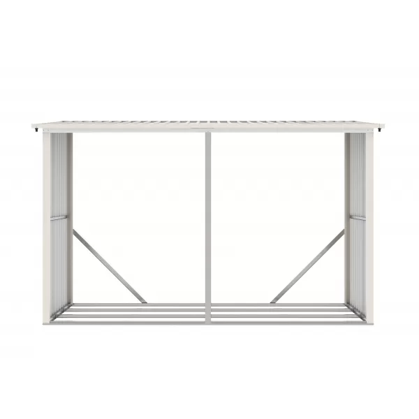 Přístřešek na dřevo G21 WOH 682 - 302 x 119 cm, šedý