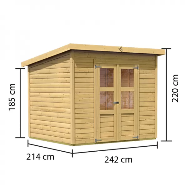 Dřevěný domek KARIBU MERSEBURG 5 (68156) natur LG1747