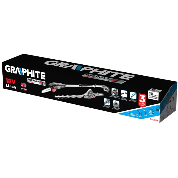 Aku vyvětvovací pila/plotostřih 18V bez aku Graphite Energy+ 58G098