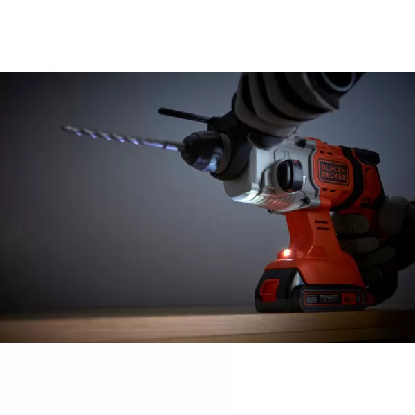 Aku kombinované kladivo 18V 2x2,5Ah v kufru Black&Decker BCD900E2K