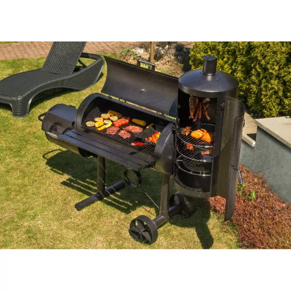 Gril na dřevěné uhlí s udírnou G21 Kentucky BBQ