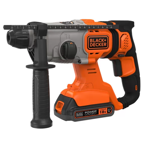 Aku kombinované kladivo 18V 2x2,5Ah v kufru Black&Decker BCD900E2K