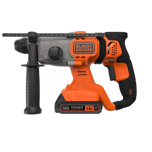 Aku kombinované kladivo 18V 2x2,5Ah v kufru Black&Decker BCD900E2K