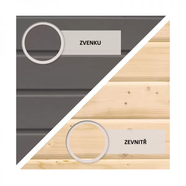 Dřevěný domek KARIBU BOMLITZ 2 (8884) šedý LG3097