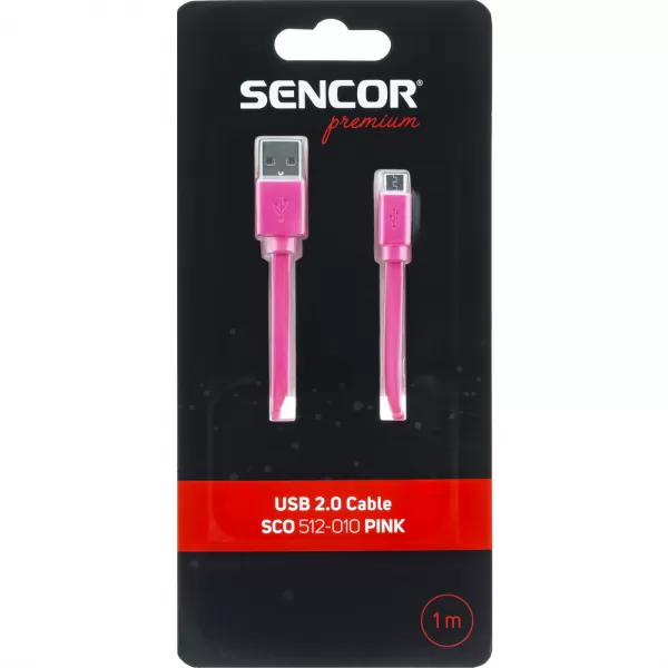 Micro-USB kabel PINK USB A/M-Micro B SENCOR SCO 512-010