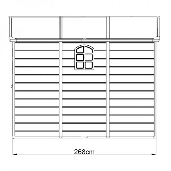 Plastový domek LANITPLAST LONGFORD 69 LG4019