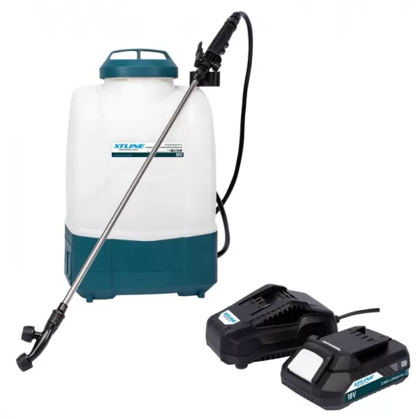 Aku zádový postřikovač 18V 1x2,0Ah + nabíječka XTLINE XT102940-1B2