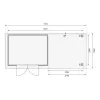 Dřevěný domek KARIBU KERKO 4 + přístavek 280 cm (82944) natur LG2975