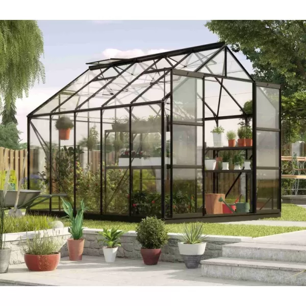 Skleník VITAVIA URANUS 8300 čiré sklo 3 mm černý LG3561