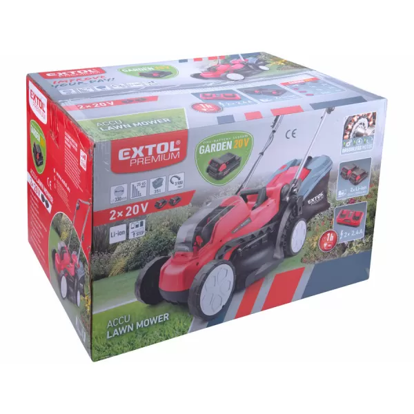 Aku sekačka BRUSHLESS GARDEN20V Li-ion 20V bez aku Extol premium 8895721