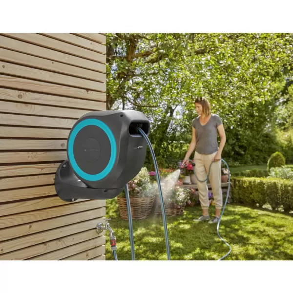 Nástěnný box na hadici Gardena RollUp S tyrkysový 18600-20