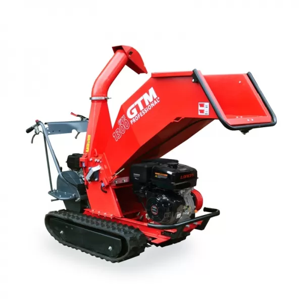 Benzinový drtič dřeva s pásovým pojezdem GTM MSGTS1305RG15