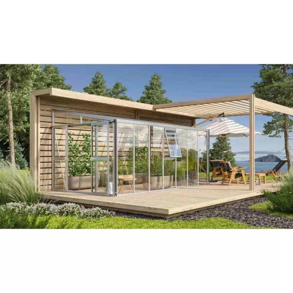 Skleník VITAVIA ATHENA 11900 sklo 3 mm + PC 10 mm stříbrný LG3839