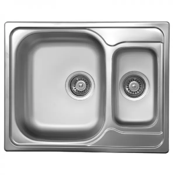 Dřez 49x62 1+1/2 s odkapem a přepadem nerez Novaservis DR49/62