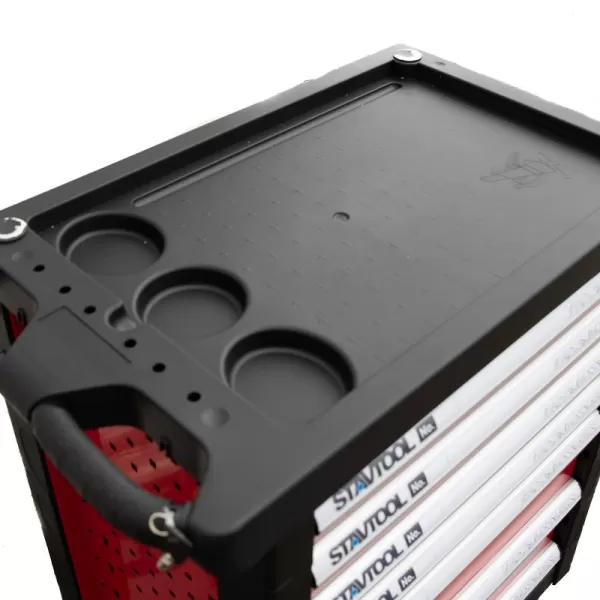 Montážní vozík na nářadí kovový vybavený 234dílů STAVTOOL PWT220B