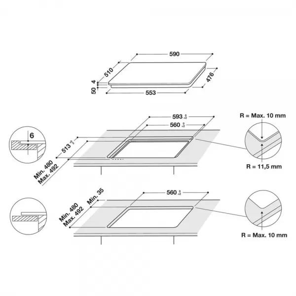 Varná deska indukční Whirlpool WF S7560 NE