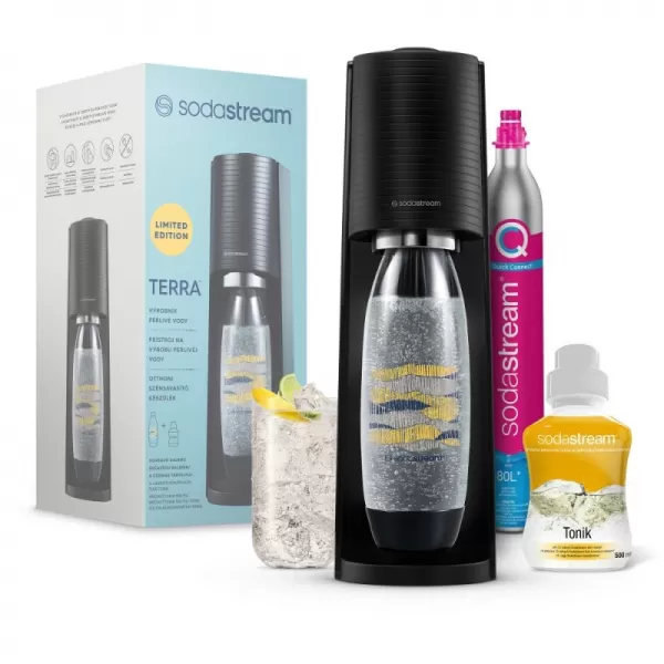 Výrobník perlivé vody Tonik Megapack Sodastream Terra Black