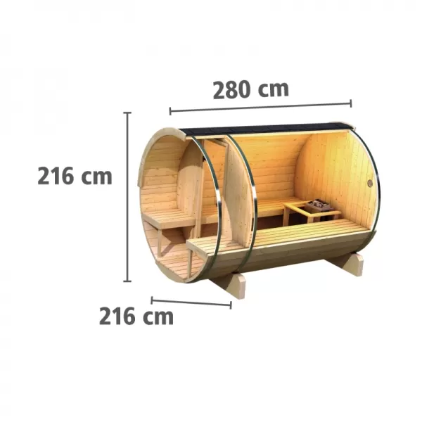 Finská sauna KARIBU FASSAUNA 2 (66851) LG1980