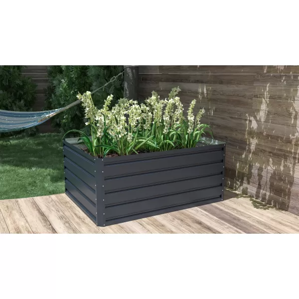 Vyvýšený záhon G21 Daisy 120 x 90 x 52 cm, plechový, antracitový