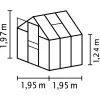 Skleník VITAVIA VENUS 3800 čiré sklo 3 mm černý LG3538