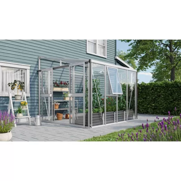 Skleník VITAVIA ATHENA 7000 sklo 3 mm + PC 10 mm stříbrný LG3830