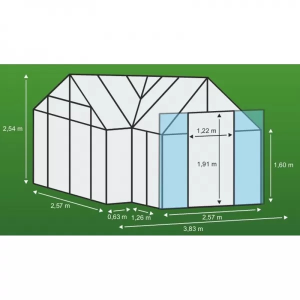 Skleník VITAVIA SIRIUS PC 4 mm zelený LG630